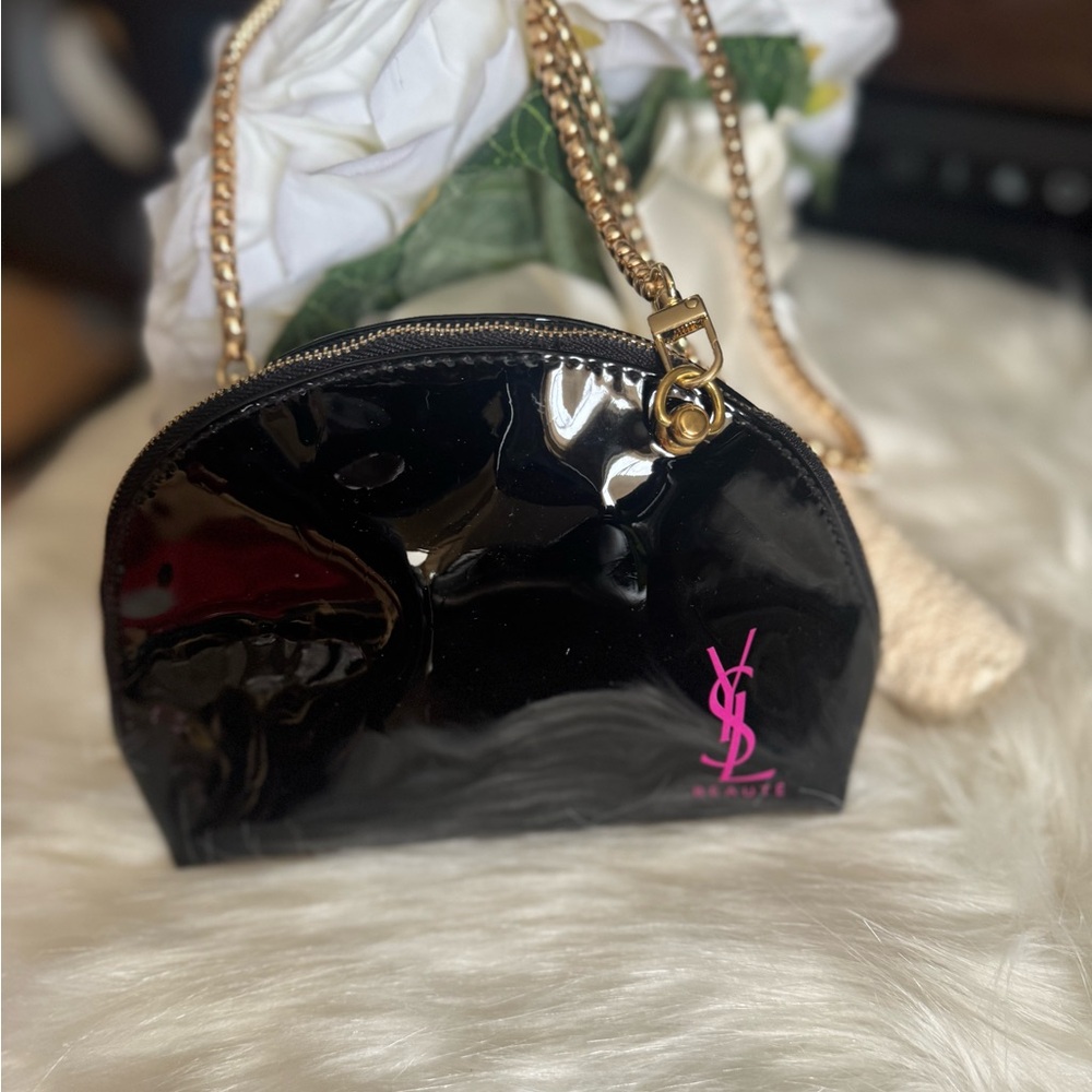 Cosmetic Bag with added Gold Chain